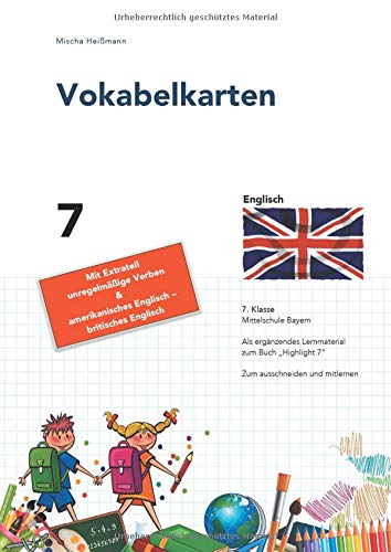 Vokabelkarten 7: Englisch - 7. Klasse Mittelschule Bayern