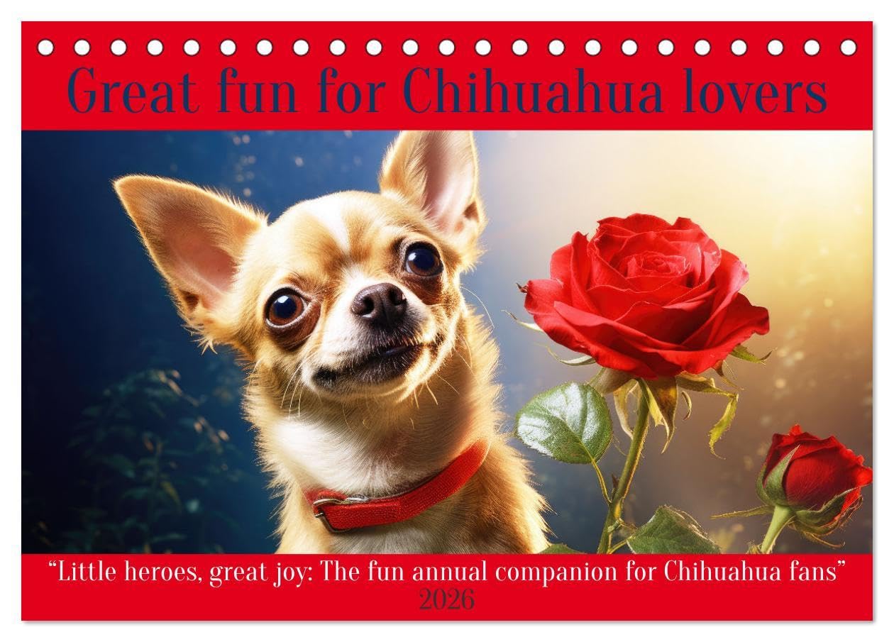 Great fun for Chihuahua lovers (Desk Calendar 2026 DIN A5 landscape), CALVENDO 12 Month DeskCalendar: The fun annual companion for Chihuahua fans