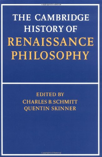 Schmitt, C. B. The Cambridge History Of Renaissance Philosophy