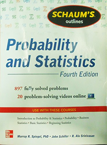 Spiegel, Murray R. Schaum's Outline Of Probability And Statistics (Schaum's Outlines)