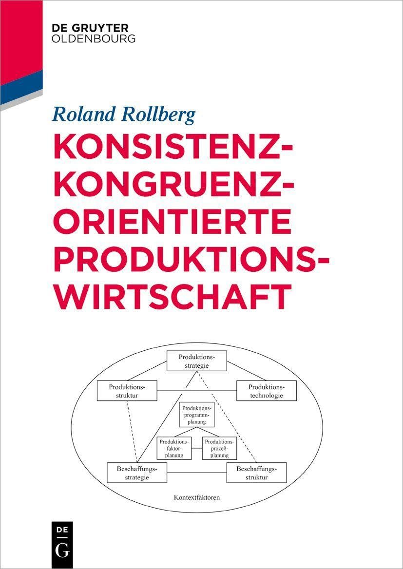 Konsistenz-kongruenz-orientierte Produktionswirtschaft (Lehr- und Handbücher der Wirtschaftswissenschaft)