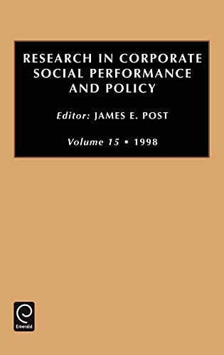 Res Corp Soc Per V15 (Research in Corporate Social Performance and Policy , Vol 15, Band 15)