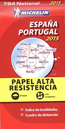 Spain National 2015 Map 794 High Resistance (Mapas National Michelin)