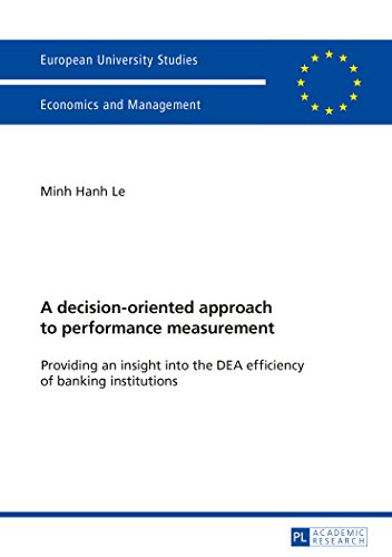 A decision-oriented approach to performance measurement: Providing an insight into the DEA efficiency of banking institutions (Europäische Hochschulschriften - Reihe V)