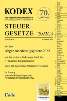 KODEX Steuergesetze 2022/23 (Kodex des Österreichischen Rechts)