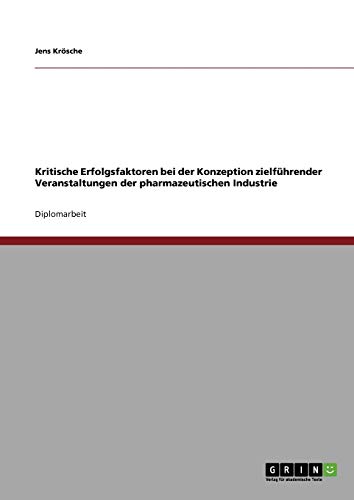 Kritische Erfolgsfaktoren bei der Konzeption zielführender Veranstaltungen der pharmazeutischen Industrie