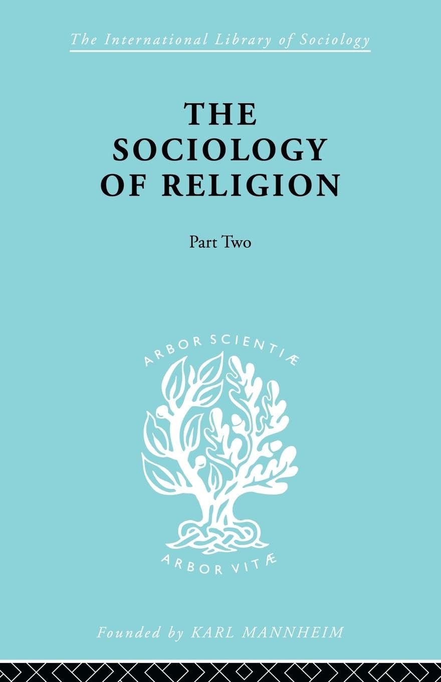 The sociology of religion part 2:Sectarian religion the international library of sociology 80: Sec Relg Ils 80
