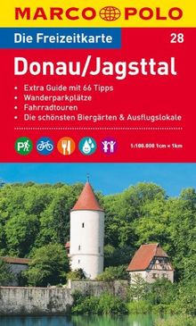 MARCO POLO Freizeitkarte Donau, Jagsttal 1:100.000: Extra Guide mit 66 Tipps. Wanderparkplätze. Fahrradtouren. Die schönsten Biergärten und Ausflugslokale