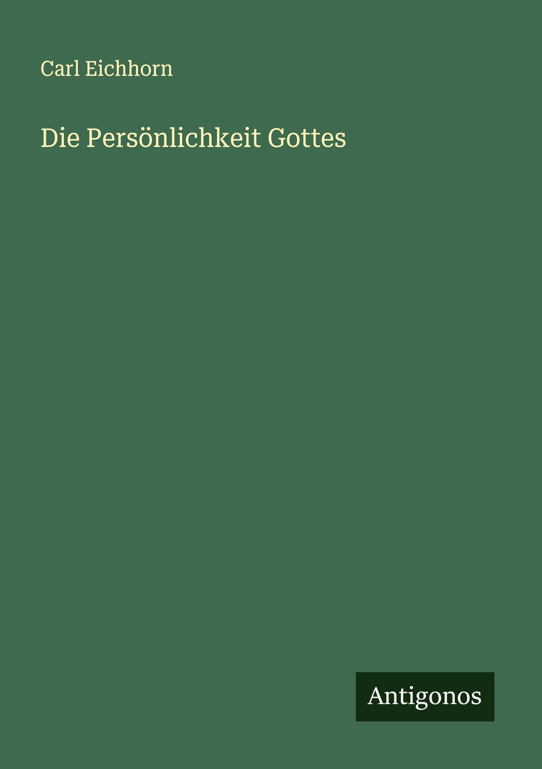 Die Persönlichkeit Gottes