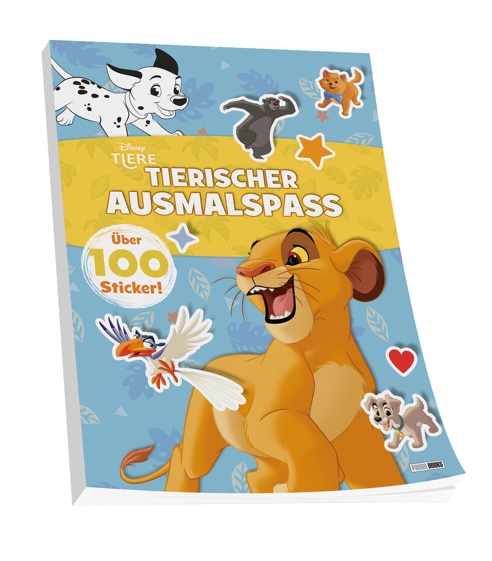 Disney Tiere: Tierischer Ausmalspaß: Malblock (vierfarbig) mit über 100 Stickern