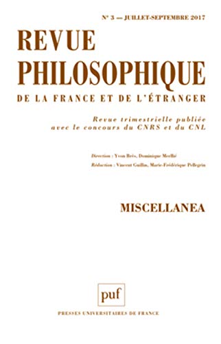 Revue Philosophique 2017 - N 3