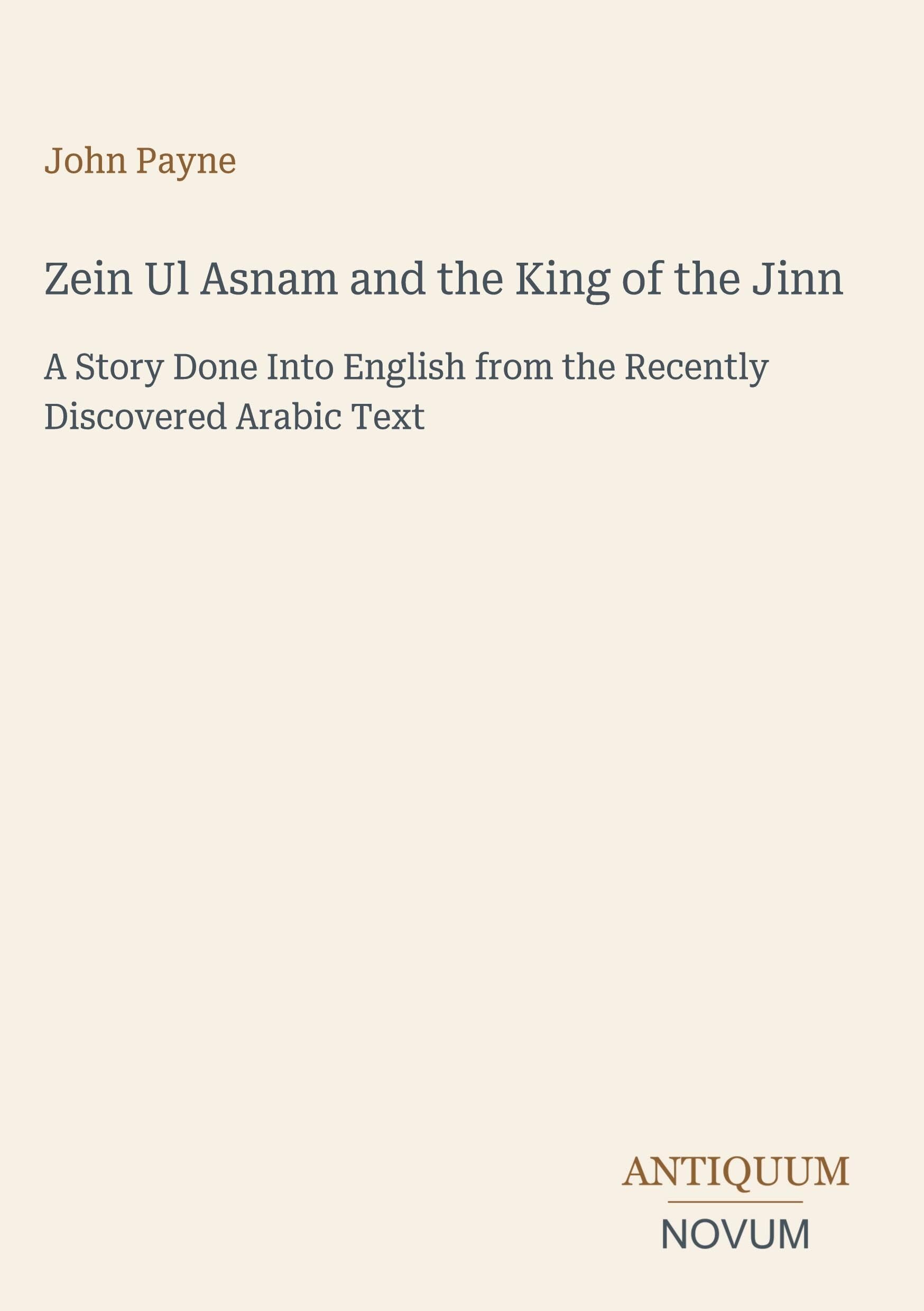 Zein Ul Asnam and the King of the Jinn