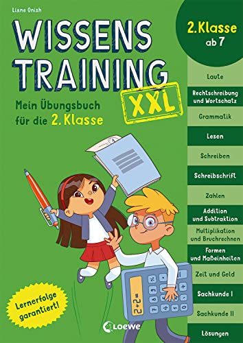 Wissenstraining XXL - Mein Übungsbuch für die 2. Klasse: Garantierte Lernerfolge in der Grundschule für Kinder ab 7 Jahren