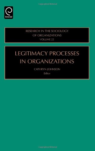 Die Buchhandlung in Oelde hat das Buch Legitimacy Processes in Organizations: 22 (Research in the Sociology of Organizations)
