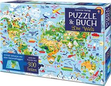 Puzzle und Buch: Die Welt