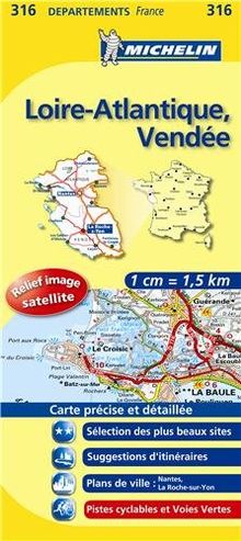 Loire-Atlantique, Vendee (Michelin kaart - lokaal Frankrijk (316))