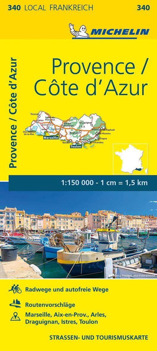 Michelin Provence - Cote D'Azur, Straßen- Und Tourismuskarte 1, 150.000 (Michelin Localkarten)