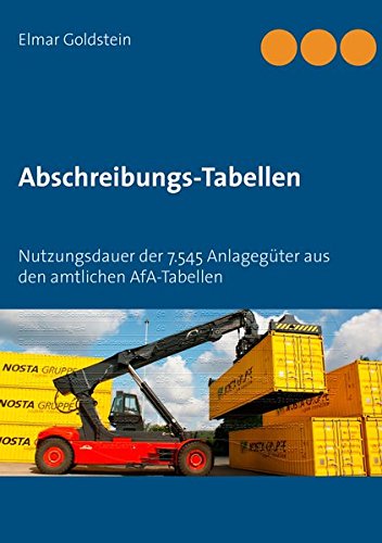 Abschreibungs-Tabellen: Nutzungsdauer der 7.545 Anlagegüter aus den amtlichen AfA-Tabellen (Blaue Reihe Steuern und Recht)