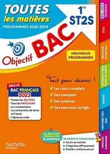 Toutes les matières 1re ST2S : programmes 2022-2023