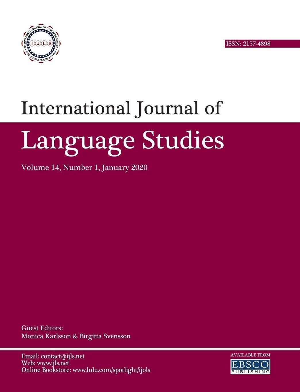 International Journal of Language Studies (IJLS) - volume 14(1)