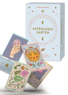 Astrologiekarten: Astrologiekarten mit Buch, Set für Anfänger: ausführliche Beschreibungen zu Fragen, Karten und Legetechniken