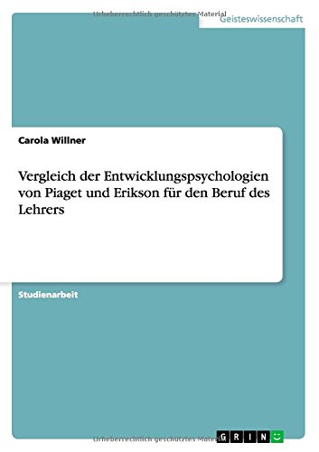 Vergleich der Entwicklungspsychologien von Piaget und Erikson für den Beruf des Lehrers