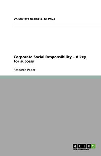 Corporate Social Responsibility ¿ A key for success