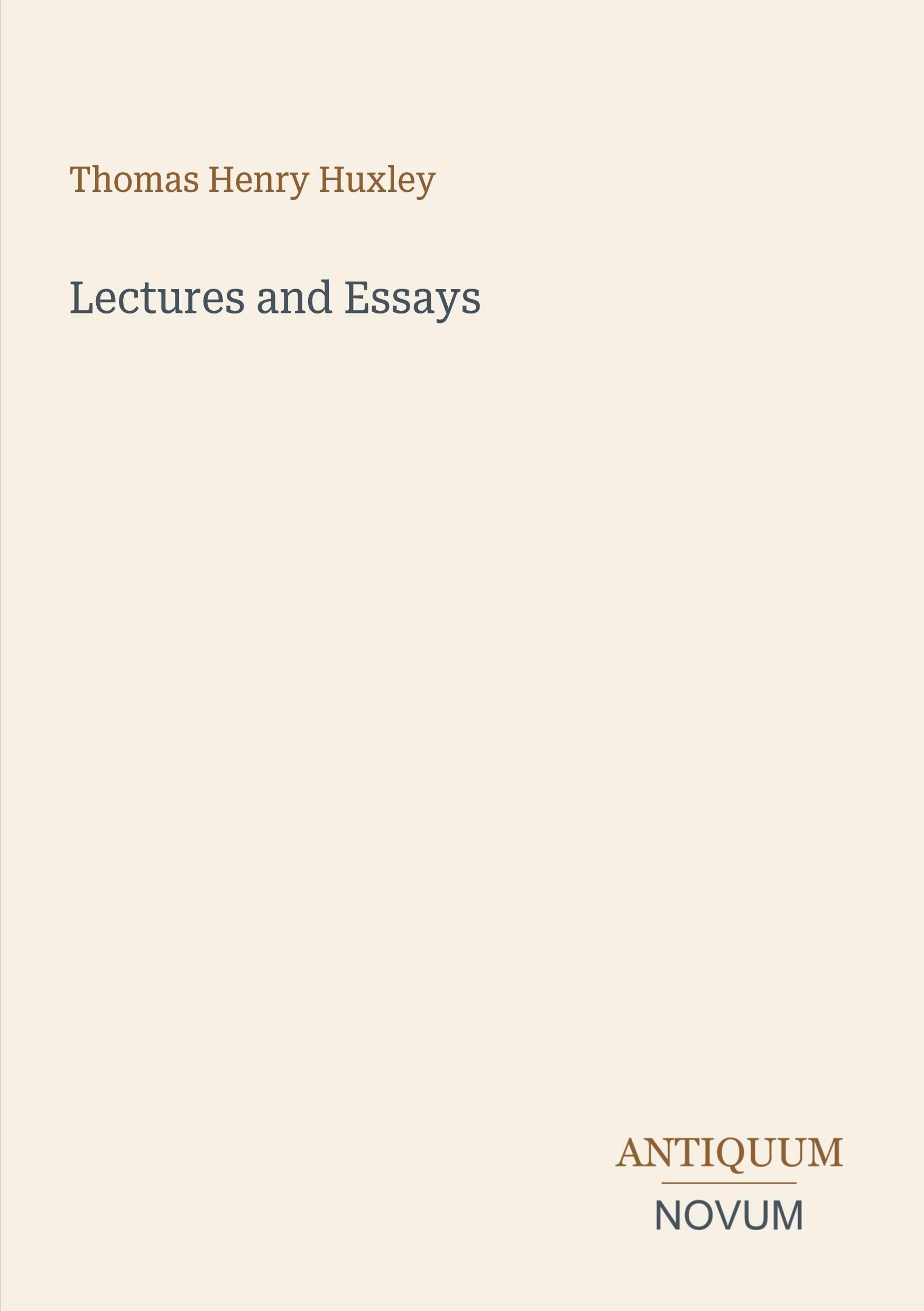 Lectures and Essays