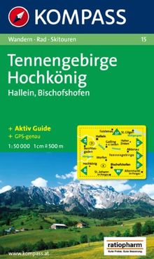 Tennengebirge, Hochkönig, Hallein, Bischofshofen: Wandern / Rad / Skitouren. GPS-genau. 1:50.000