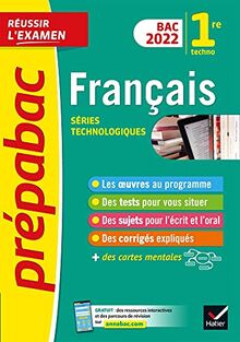 Français 1re technologique : bac 2022