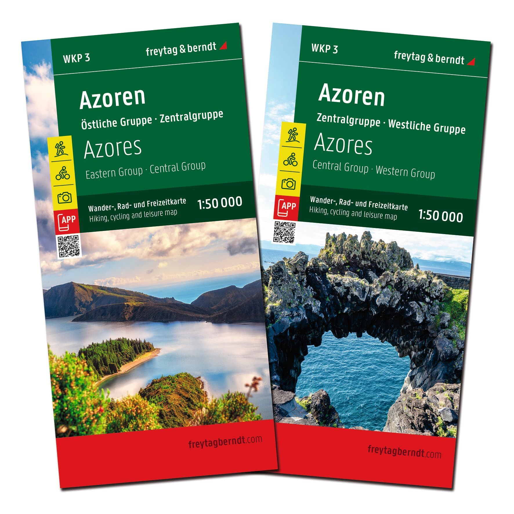 Azoren, Wander-, Rad- und Freizeitkarte 1:50.000, freytag & berndt