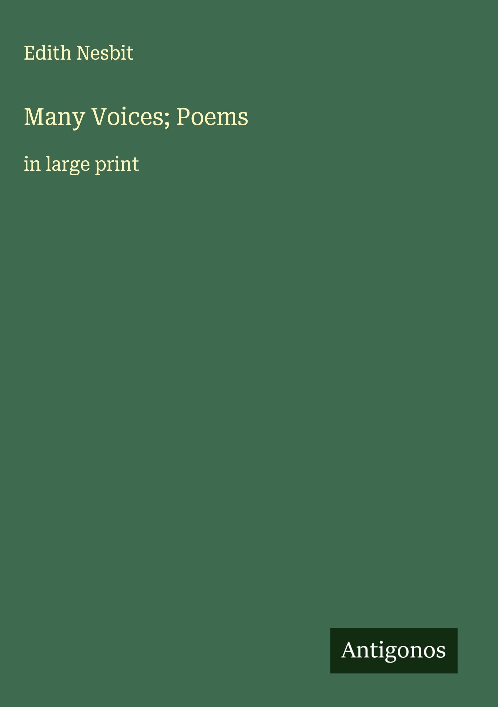 Many Voices; Poems: in large print