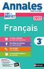 Annales Brevet 2022 - Français - Corrigé: Sujets et corrigés