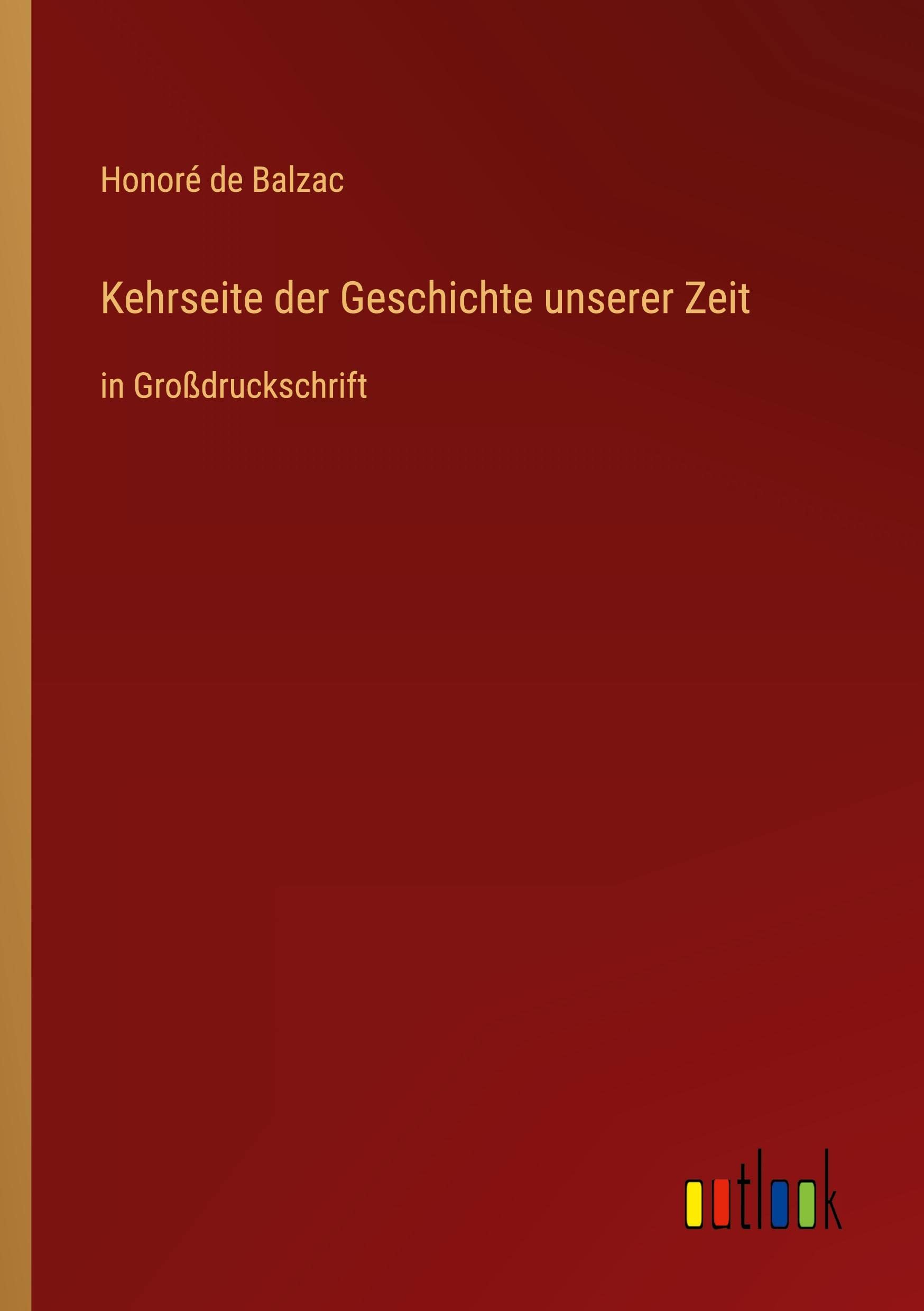 Kehrseite der Geschichte unserer Zeit: in Großdruckschrift