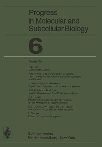 Progress in Molecular and Subcellular Biology (Progress in Molecular and Subcellular Biology, 6, Band 6)