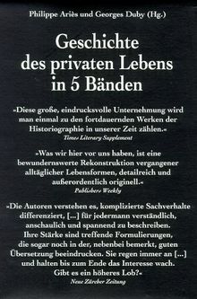 Geschichte des privaten Lebens in 5 Bänden