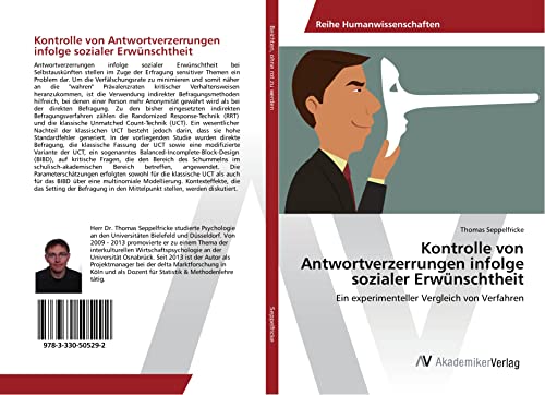 Seppelfricke, T: Kontrolle von Antwortverzerrungen infolge s: Ein experimenteller Vergleich von Verfahren