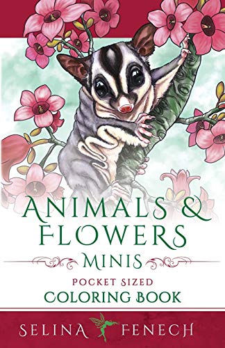 Selina Fenech Animals And Flowers Minis, Pocket Sized Coloring Book