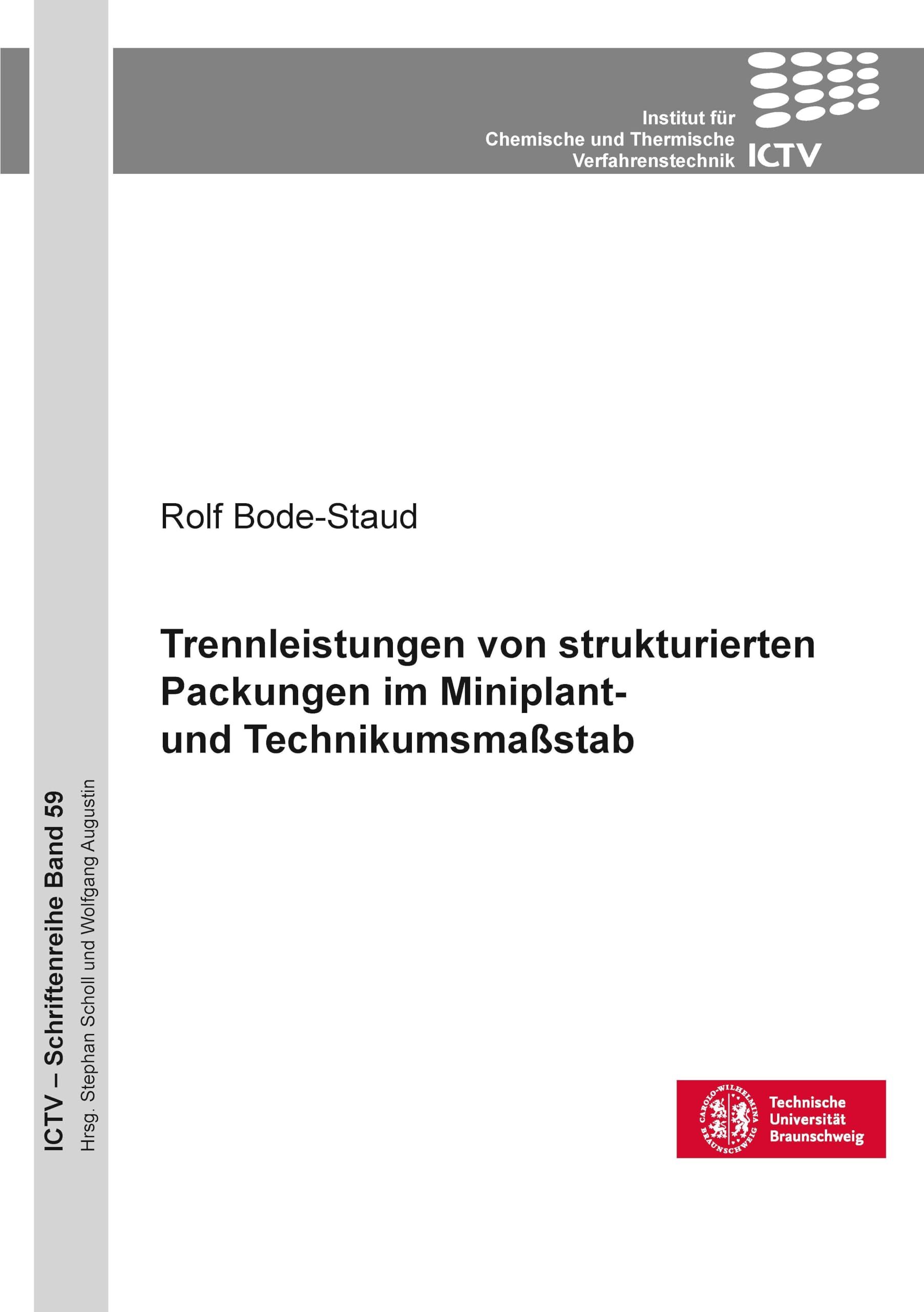 Trennleistungen von strukturierten Packungen im Miniplant- und Technikumsmaßstab