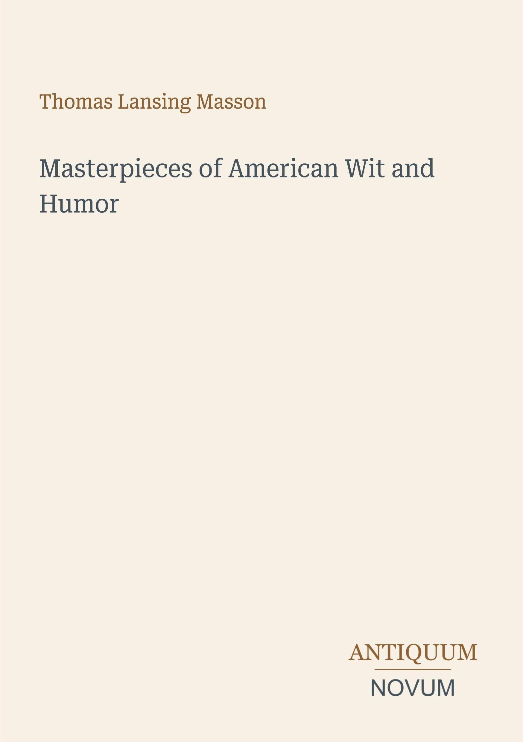 Masterpieces of American Wit and Humor