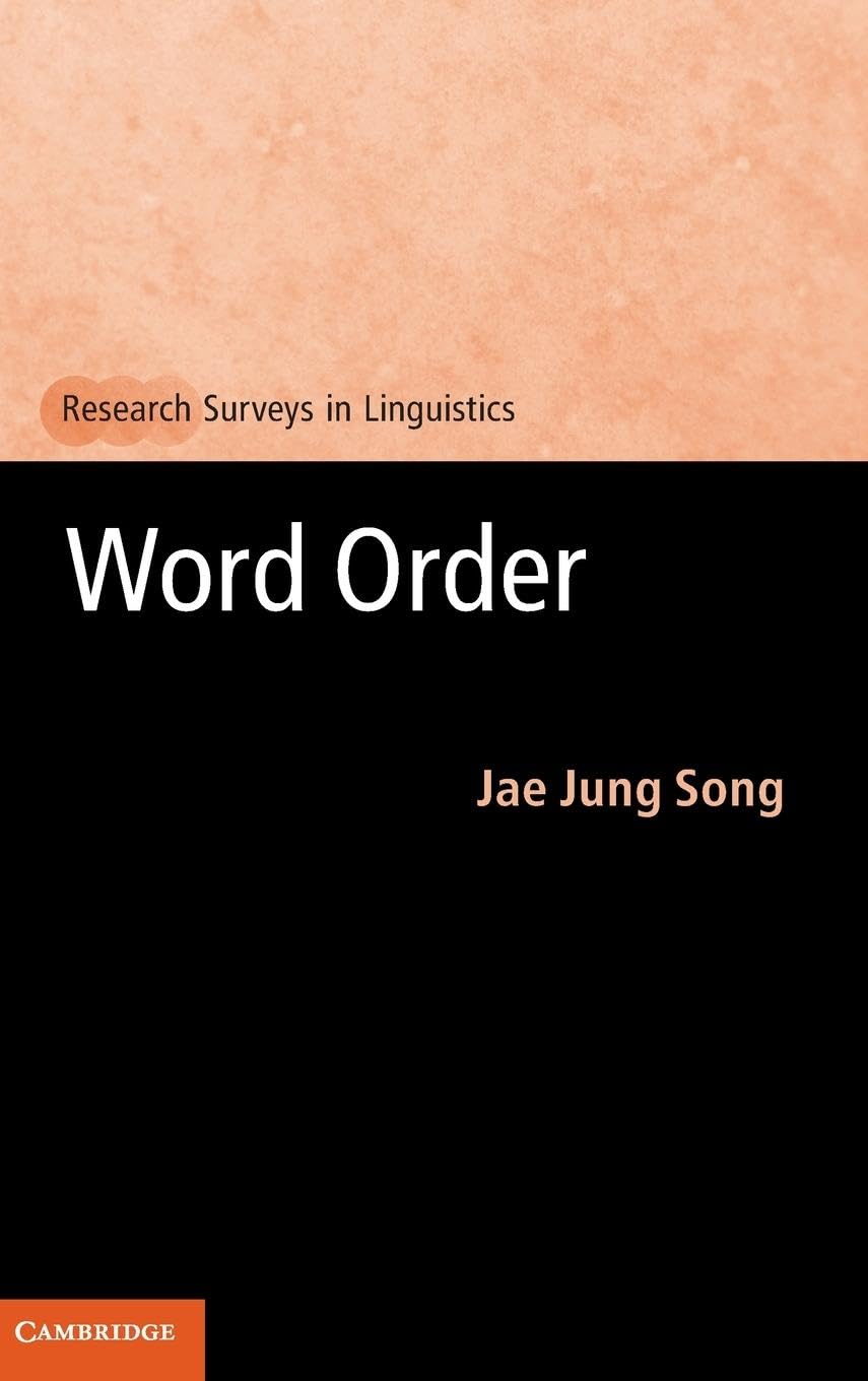 Word Order (Research Surveys in Linguistics)