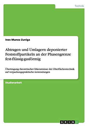 Abtragen und Umlagern deponierter Feststoffpartikeln an der Phasengrenze fest-flüssig-gasförmig: Übertragung theoretischer Erkenntnisse der Oberflächentechnik auf verpackungspraktische Anwendungen