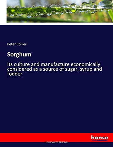 Sorghum: Its culture and manufacture economically considered as a source of sugar, syrup and fodder