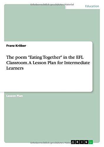 The poem Eating Together in the EFL Classroom. A Lesson Plan for Intermediate Learners