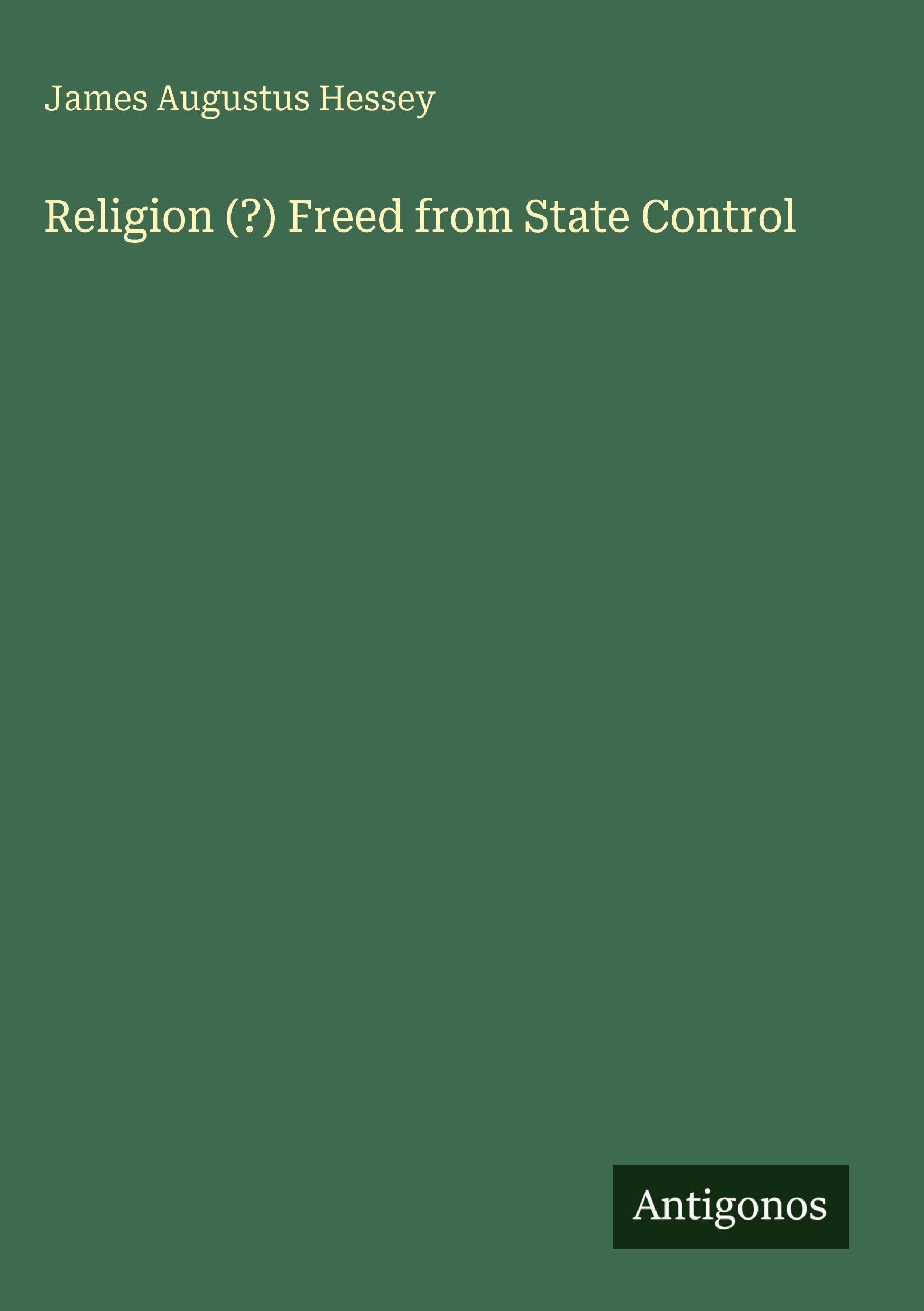 Religion (?) Freed from State Control