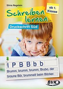 Schreiben lernen - Druckschrift Süd