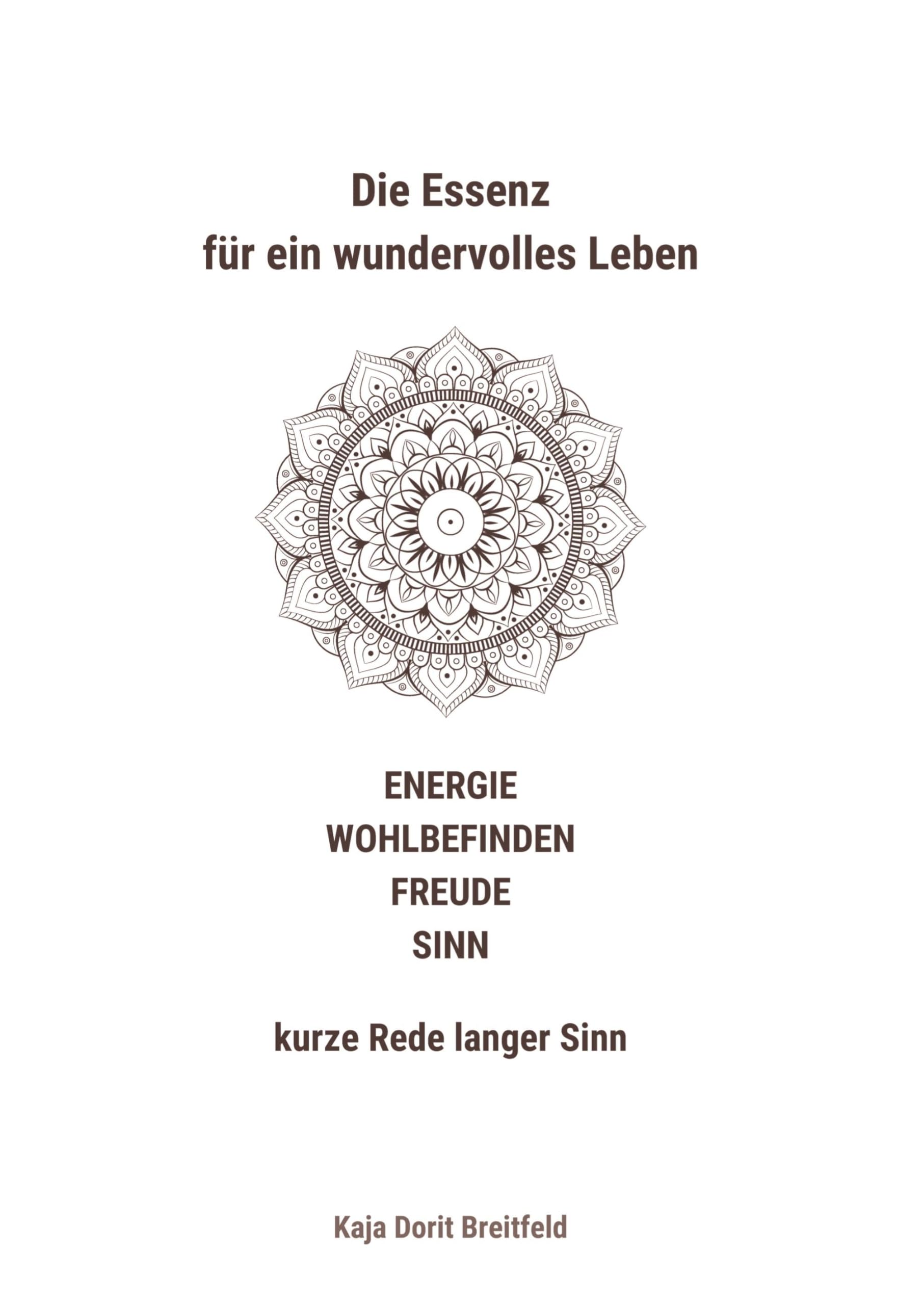 Die Essenz für ein wundervolles Leben – ENERGIE WOHLBEFINDEN FREUDE SINN – kurze Rede langer Sinn