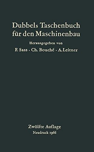 Ch Bouché Dubbels Taschenbuch Für Den Maschinenbau