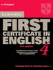 Cambridge First Certificate in English 4 with Answers: Examination Papers from the University of Cambridge Local Examinations Syndicate: (Cambridge Books for Cambridge Exams)