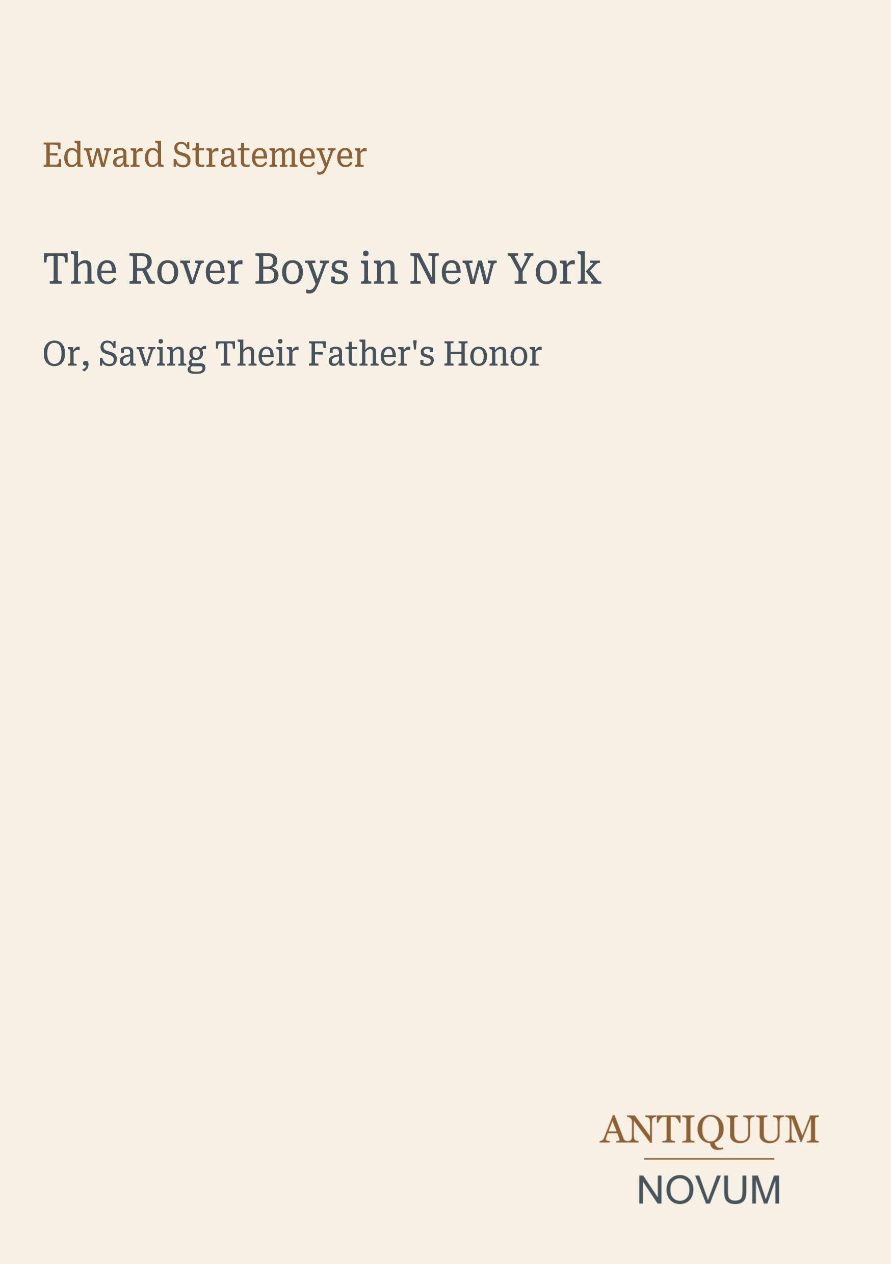 The Rover Boys in New York
